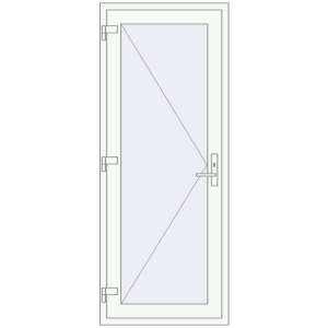 Купити Вхідні двері 800x2004 мм REHAU Euro-Design 60 Білий (RAL 9016) з двох сторін