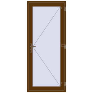 Купити Вхідні двері 900x2100 мм REHAU Euro-Design 60 WALNUT з двох сторін