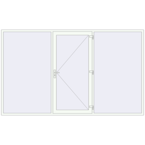 Купити Вхідні двері 3500x2100 мм REHAU Euro-Design 60 Білий (RAL 9016) з двох сторін