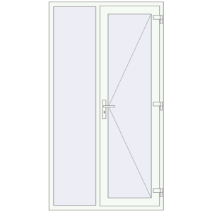 Купити Вхідні двері 1230x2230 мм REHAU Euro-Design 60 Білий (RAL 9016) з двох сторін