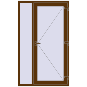 Купити Вхідні двері 1200x2000 мм REHAU Brillant-Design WALNUT з двох сторін
