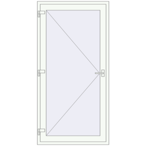 Купити Вхідні двері 1100x2100 мм REHAU Euro-Design 60 Білий (RAL 9016) з двох сторін