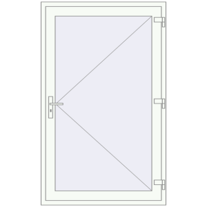 Купити Вхідні двері 1150x1870 мм REHAU Euro-Design 60 Білий (RAL 9016) з двох сторін