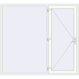 Купити Вхідні двері 2300x2100 мм REHAU Brillant-Design Білий (RAL 9016) з двох сторін
