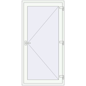 Купити Вхідні двері 1000x2000 мм REHAU Euro-Design 60 Білий (RAL 9016) з двох сторін