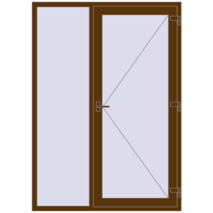 Купити Вхідні двері 1500x2100 мм REHAU Brillant-Design WALNUT з двох сторін
