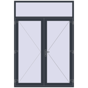 Купити Вхідні двері 1800x2600 мм REHAU Brillant-Design ANTHRACITE_GREY_STRUKTURAL з двох сторін