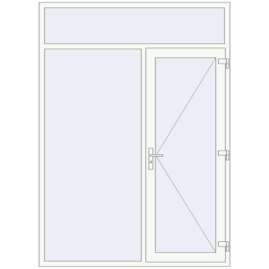 Купити Вхідні двері 1778x2460 мм REHAU Brillant-Design Білий (RAL 9016) з двох сторін