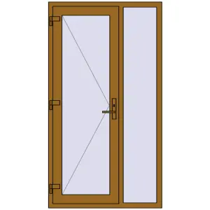 Купити Вхідні двері 1100x2000 мм REHAU Euro-Design 60 LIGHT_OAK з двох сторін