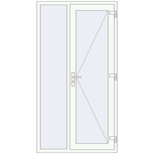 Купити Вхідні двері 1160x2180 мм REHAU Euro-Design 60 Білий (RAL 9016) з двох сторін