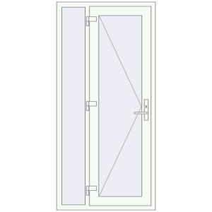 Купити Вхідні двері 950x1998 мм REHAU Brillant-Design Білий (RAL 9016) з двох сторін