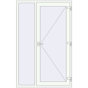 Купити Вхідні двері 1320x2060 мм REHAU Brillant-Design Білий (RAL 9016) з двох сторін