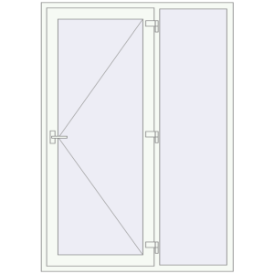 Купити Вхідні двері 1500x2100 мм REHAU Euro-Design 60 Білий (RAL 9016) з двох сторін