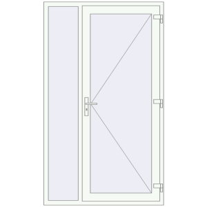 Купити Вхідні двері 1300x2200 мм REHAU Brillant-Design Білий (RAL 9016) з двох сторін