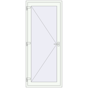 Купити Вхідні двері 900x2200 мм REHAU Euro-Design 60 Білий (RAL 9016) з двох сторін