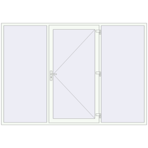 Купити Вхідні двері 3000x2100 мм REHAU Euro-Design 60 Білий (RAL 9016) з двох сторін