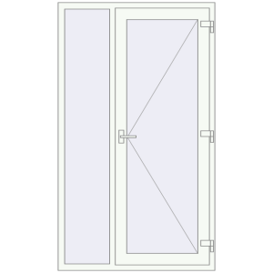 Купити Вхідні двері 1200x2050 мм REHAU Euro-Design 60 WALNUT ззовні