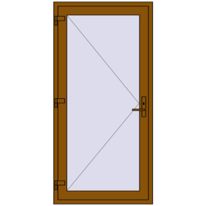 Купити Вхідні двері 980x2000 мм REHAU Euro-Design 60 GOLDEN OAK з двох сторін