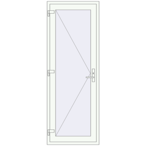 Купити Вхідні двері 800x2200 мм REHAU Brillant-Design Білий (RAL 9016) з двох сторін