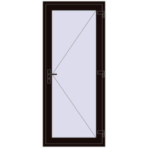 Купити Вхідні двері 900x2100 мм REHAU Brillant-Design BLACK_BROWN з двох сторін