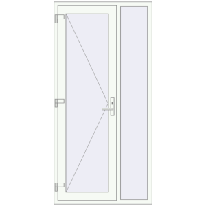 Купити Вхідні двері 1070x2200 мм REHAU Euro-Design 60 Білий (RAL 9016) з двох сторін