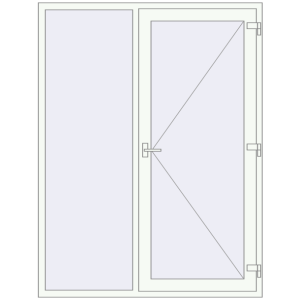 Купити Вхідні двері 1600x2100 мм REHAU Euro-Design 60 Білий (RAL 9016) з двох сторін