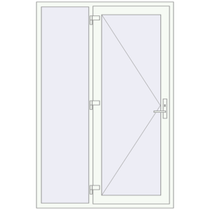 Купити Вхідні двері 1400x2100 мм REHAU Euro-Design 60 Білий (RAL 9016) з двох сторін
