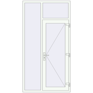 Купити Вхідні двері 1200x2300 мм REHAU Euro-Design 60 Білий (RAL 9016) з двох сторін