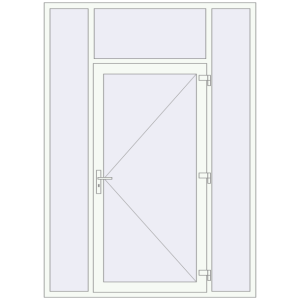 Купити Вхідні двері 1800x2500 мм REHAU Euro-Design 60 Білий (RAL 9016) з двох сторін