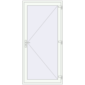 Купити Вхідні двері 1100x2300 мм REHAU Euro-Design 60 Білий (RAL 9016) з двох сторін