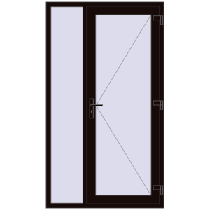 Купити Вхідні двері 1200x2100 мм REHAU Brillant-Design BLACK_BROWN з двох сторін