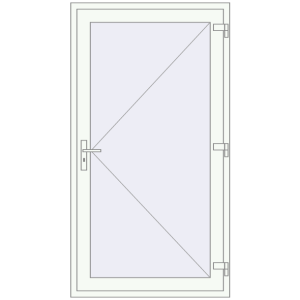 Купити Вхідні двері 1080x1960 мм REHAU Brillant-Design Білий (RAL 9016) з двох сторін