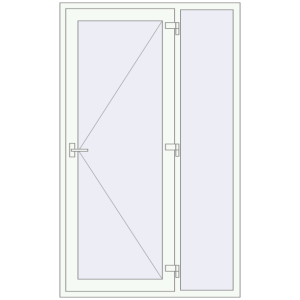 Купити Вхідні двері 1300x2100 мм REHAU Euro-Design 60 Білий (RAL 9016) з двох сторін