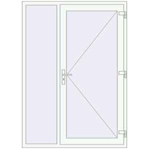 Купити Вхідні двері 1430x1998 мм REHAU Euro-Design 60 Білий (RAL 9016) з двох сторін