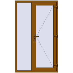 Купити Вхідні двері 1200x2000 мм REHAU Euro-Design 60 GOLDEN OAK з двох сторін