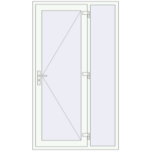Купити Вхідні двері 1220x2100 мм REHAU Euro-Design 60 Білий (RAL 9016) з двох сторін
