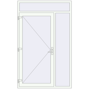 Купити Вхідні двері 1440x2330 мм REHAU Euro-Design 60 Білий (RAL 9016) з двох сторін