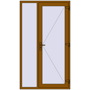 Купити Вхідні двері 1250x2200 мм REHAU Euro-Design 60 GOLDEN OAK з двох сторін