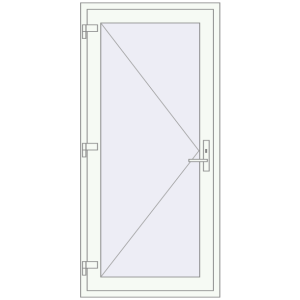 Купити Вхідні двері 920x1850 мм REHAU Euro-Design 60 Білий (RAL 9016) з двох сторін