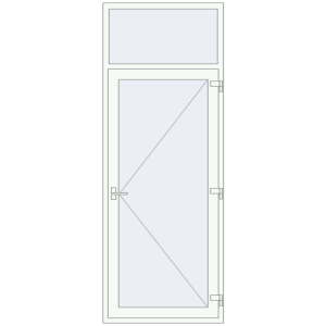 Купити Вхідні двері 1000x2650 мм REHAU Euro-Design 60 Білий (RAL 9016) з двох сторін