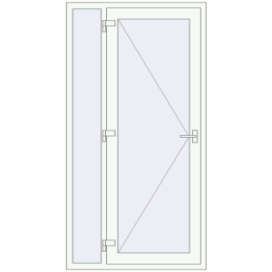 Купити Вхідні двері 1100x2100 мм REHAU Brillant-Design Білий (RAL 9016) з двох сторін