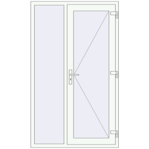 Купити Вхідні двері 1200x2000 мм REHAU Brillant-Design Білий (RAL 9016) з двох сторін