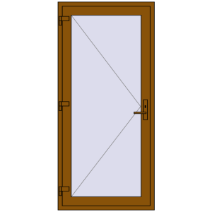 Купити Вхідні двері 950x2100 мм REHAU Euro-Design 60 GOLDEN OAK з двох сторін