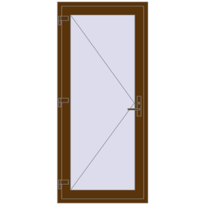 Купити Вхідні двері 900x2000 мм REHAU Euro-Design 60 WALNUT з двох сторін