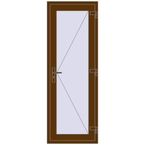 Купити Вхідні двері 700x1950 мм REHAU Euro-Design 60 WALNUT з двох сторін