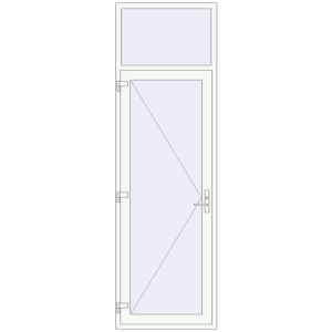 Купити Вхідні двері 900x2900 мм REHAU SYNEGO Білий (RAL 9016) з двох сторін