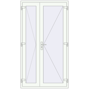 Купити Вхідні двері 1200x2200 мм REHAU Euro-Design 60 Білий (RAL 9016) з двох сторін