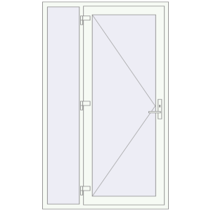 Купити Вхідні двері 1300x2100 мм REHAU Euro-Design 60 Білий (RAL 9016) з двох сторін