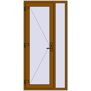 Купити Вхідні двері 1000x2050 мм REHAU Euro-Design 60 GOLDEN OAK з двох сторін