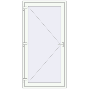 Купити Вхідні двері 1040x2070 мм REHAU Euro-Design 60 Білий (RAL 9016) з двох сторін